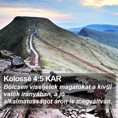 Kolossé 4:5 KAR Bible Verse Image