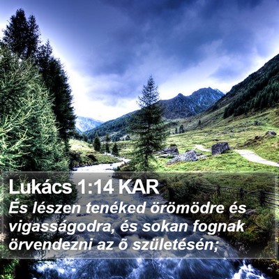 Lukács 1:14 KAR Bible Verse Image