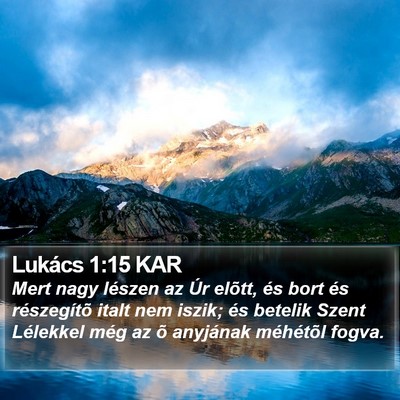 Lukács 1:15 KAR Bible Verse Image