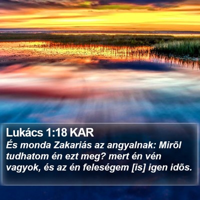 Lukács 1:18 KAR Bible Verse Image