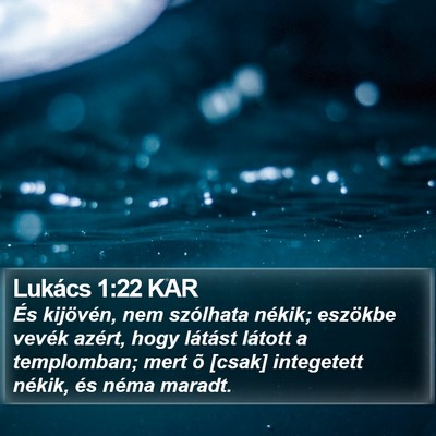 Lukács 1:22 KAR Bible Verse Image