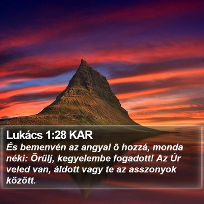 Lukács 1:28 KAR Bible Verse Image