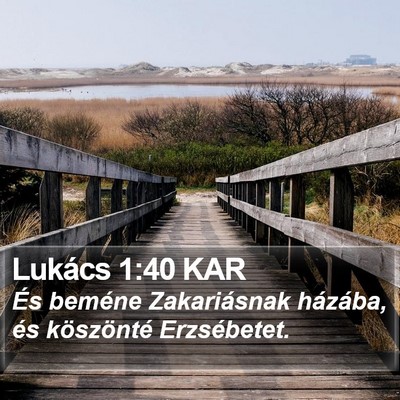 Lukács 1:40 KAR Bible Verse Image