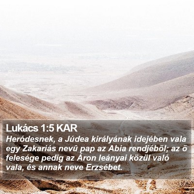 Lukács 1:5 KAR Bible Verse Image