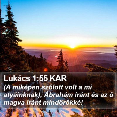 Lukács 1:55 KAR Bible Verse Image