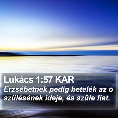 Lukács 1:57 KAR Bible Verse Image