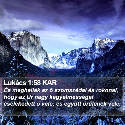 Lukács 1:58 KAR Bible Verse Image