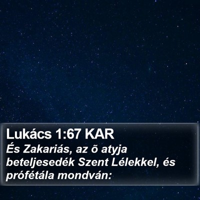 Lukács 1:67 KAR Bible Verse Image