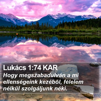 Lukács 1:74 KAR Bible Verse Image