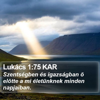 Lukács 1:75 KAR Bible Verse Image
