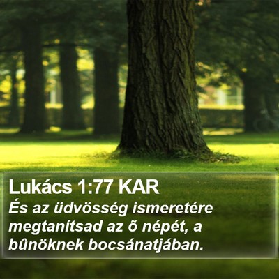 Lukács 1:77 KAR Bible Verse Image