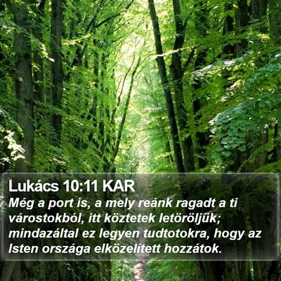 Lukács 10:11 KAR Bible Verse Image