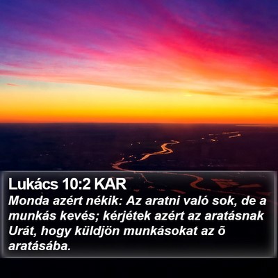 Lukács 10:2 KAR Bible Verse Image