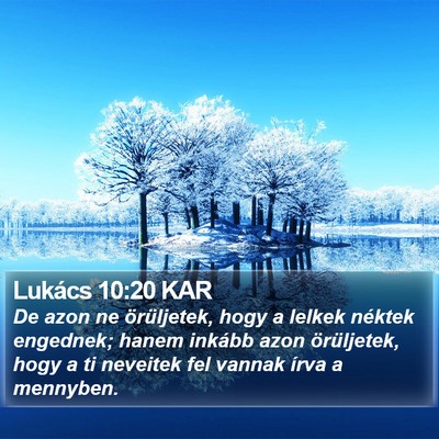 Lukács 10:20 KAR Bible Verse Image