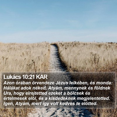Lukács 10:21 KAR Bible Verse Image