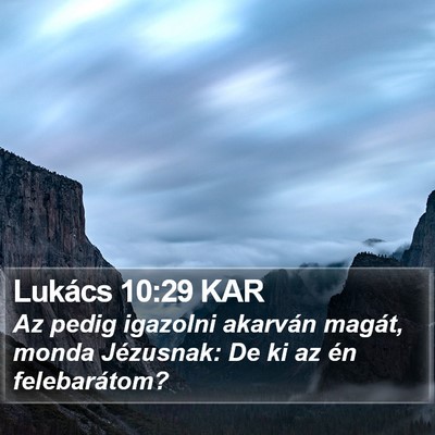 Lukács 10:29 KAR Bible Verse Image