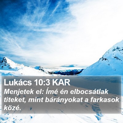 Lukács 10:3 KAR Bible Verse Image