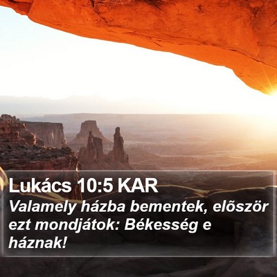 Lukács 10:5 KAR Bible Verse Image