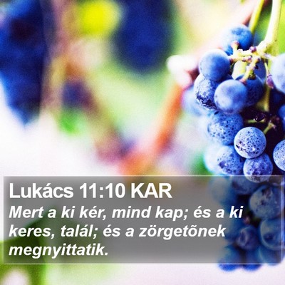 Lukács 11:10 KAR Bible Verse Image