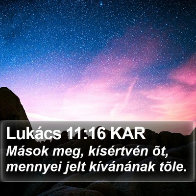 Lukács 11:16 KAR Bible Verse Image