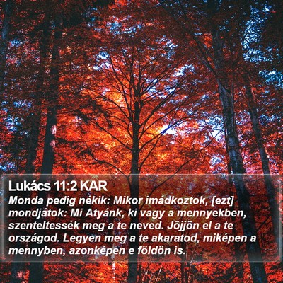 Lukács 11:2 KAR Bible Verse Image