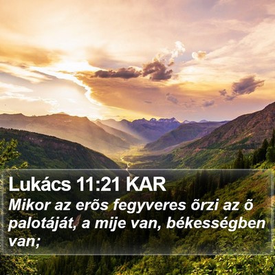 Lukács 11:21 KAR Bible Verse Image