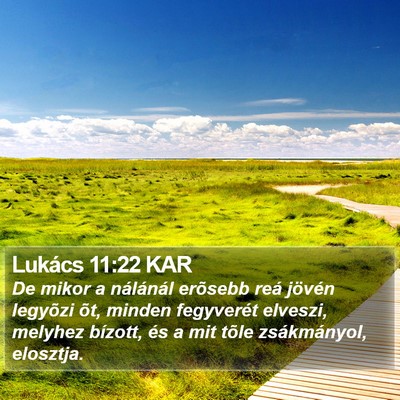 Lukács 11:22 KAR Bible Verse Image
