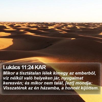 Lukács 11:24 KAR Bible Verse Image