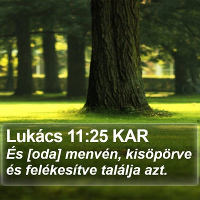 Lukács 11:25 KAR Bible Verse Image