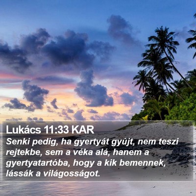 Lukács 11:33 KAR Bible Verse Image