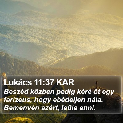 Lukács 11:37 KAR Bible Verse Image