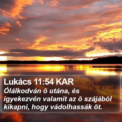 Lukács 11:54 KAR Bible Verse Image