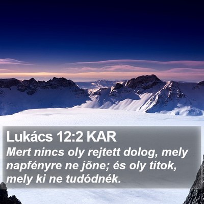 Lukács 12:2 KAR Bible Verse Image
