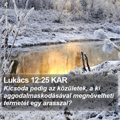 Lukács 12:25 KAR Bible Verse Image