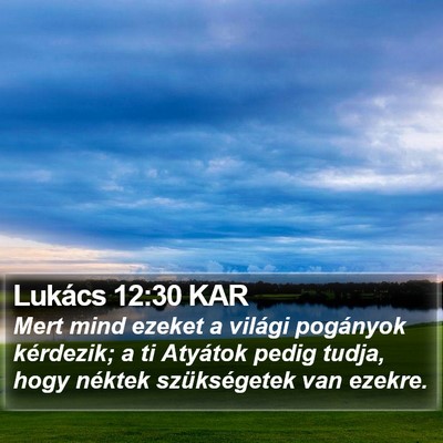 Lukács 12:30 KAR Bible Verse Image
