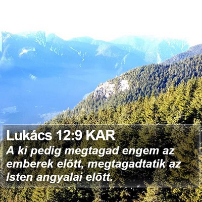 Lukács 12:9 KAR Bible Verse Image
