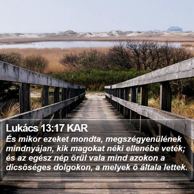 Lukács 13:17 KAR Bible Verse Image