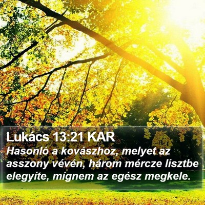 Lukács 13:21 KAR Bible Verse Image