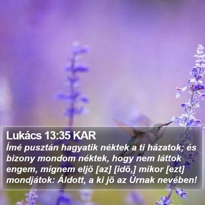 Lukács 13:35 KAR Bible Verse Image