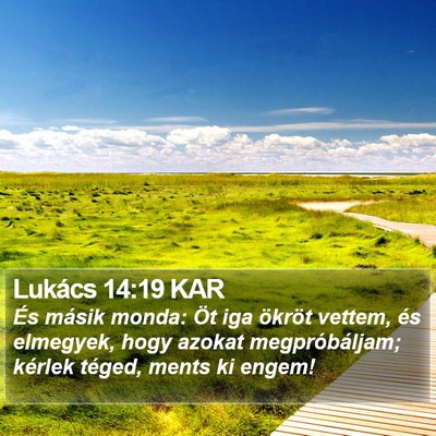 Lukács 14:19 KAR Bible Verse Image