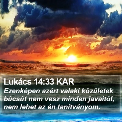 Lukács 14:33 KAR Bible Verse Image