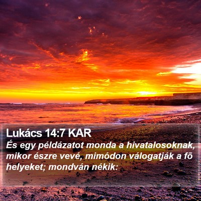 Lukács 14:7 KAR Bible Verse Image
