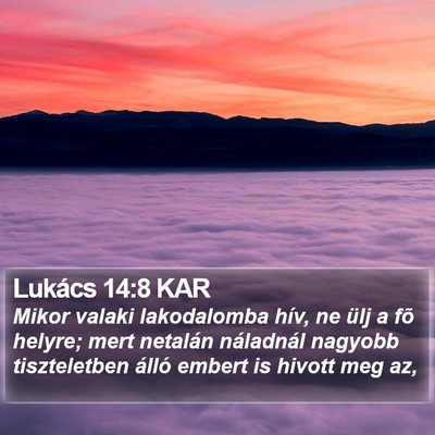 Lukács 14:8 KAR Bible Verse Image