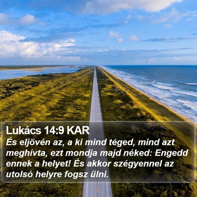 Lukács 14:9 KAR Bible Verse Image
