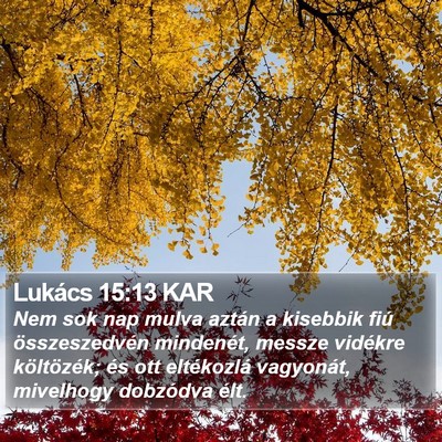Lukács 15:13 KAR Bible Verse Image