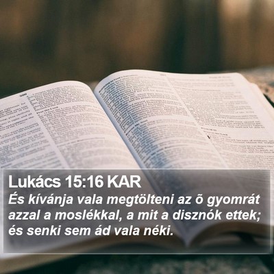 Lukács 15:16 KAR Bible Verse Image