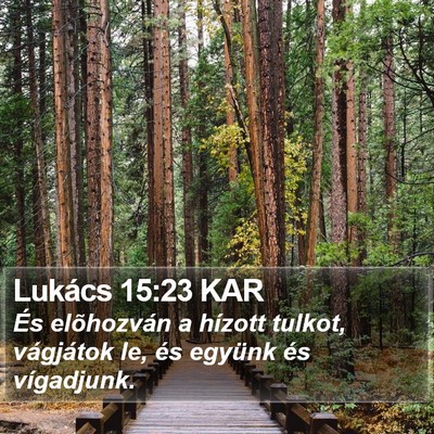 Lukács 15:23 KAR Bible Verse Image