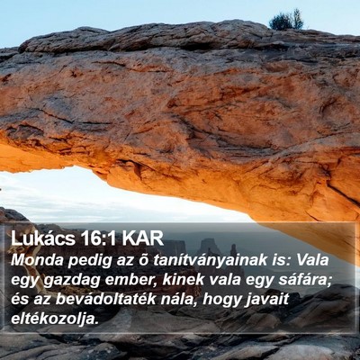 Lukács 16:1 KAR Bible Verse Image