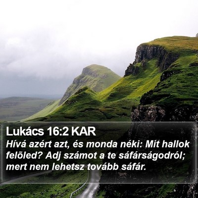 Lukács 16:2 KAR Bible Verse Image