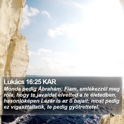 Lukács 16:25 KAR Bible Verse Image